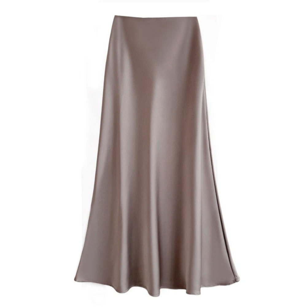 Women's High-Waisted Flowing A-Line Maxi Skirt