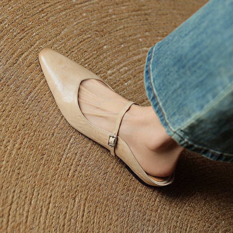 Women's Leather Slip-On Flats