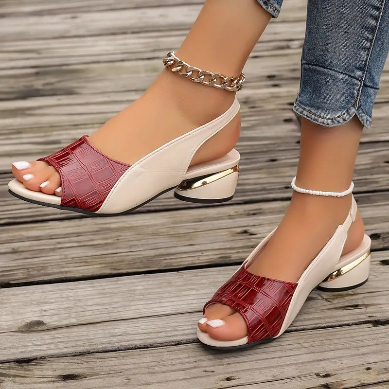 Women's Open-Toe Block Heel Sandals