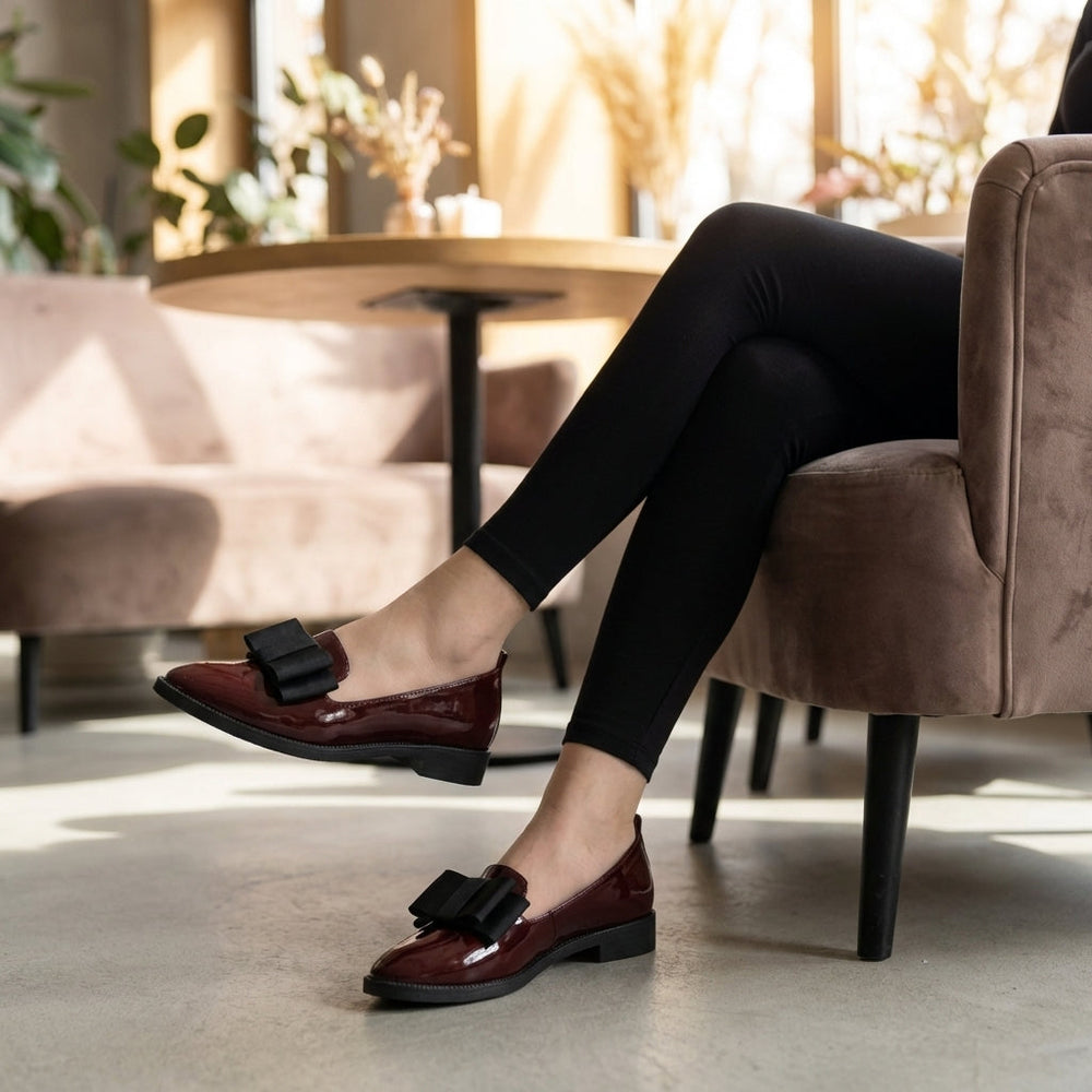Women's Orthopedic Pointed Toe Bow Loafers