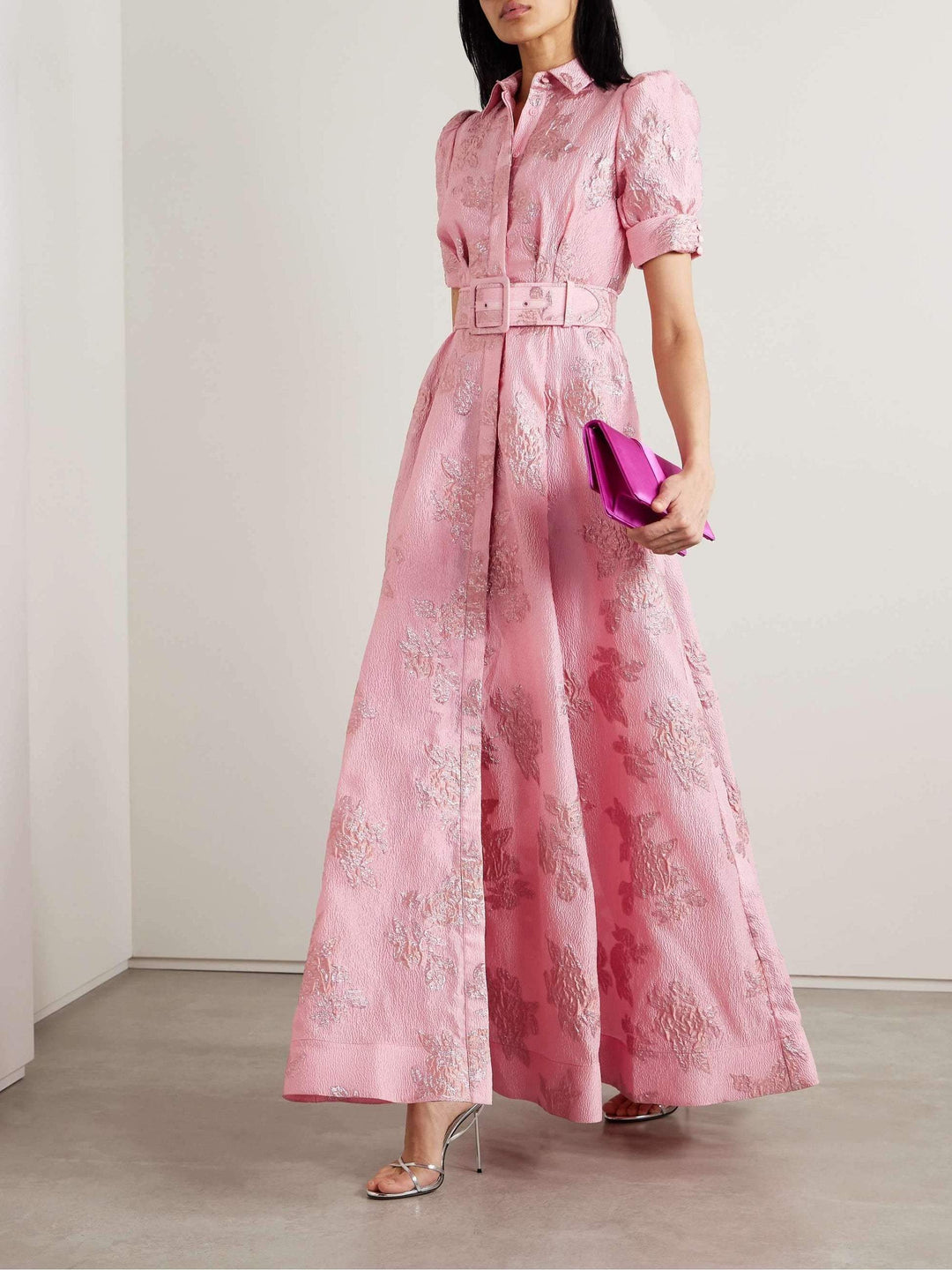 Women's Retro High-Waist Maxi Dress