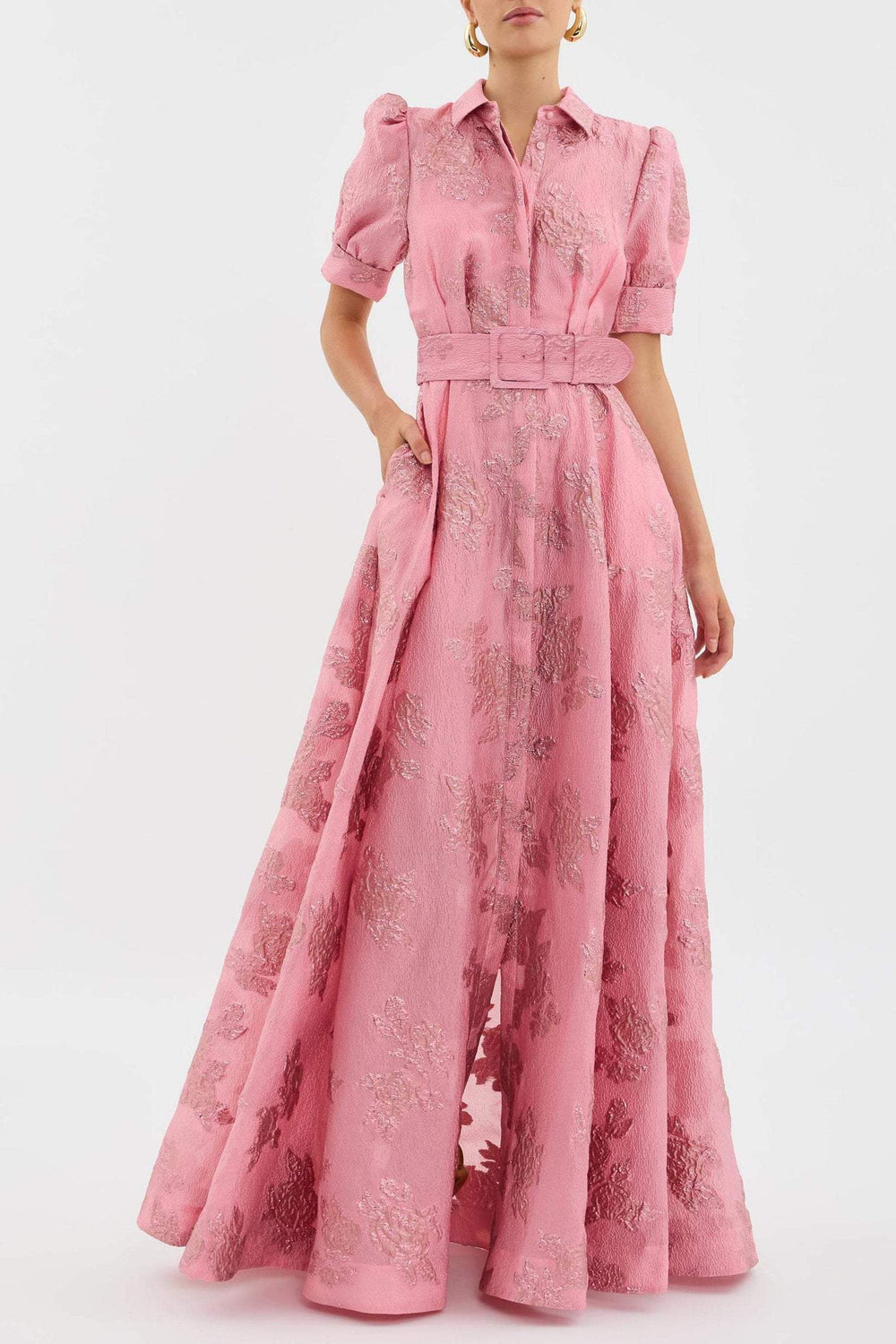 Women's Retro High-Waist Maxi Dress