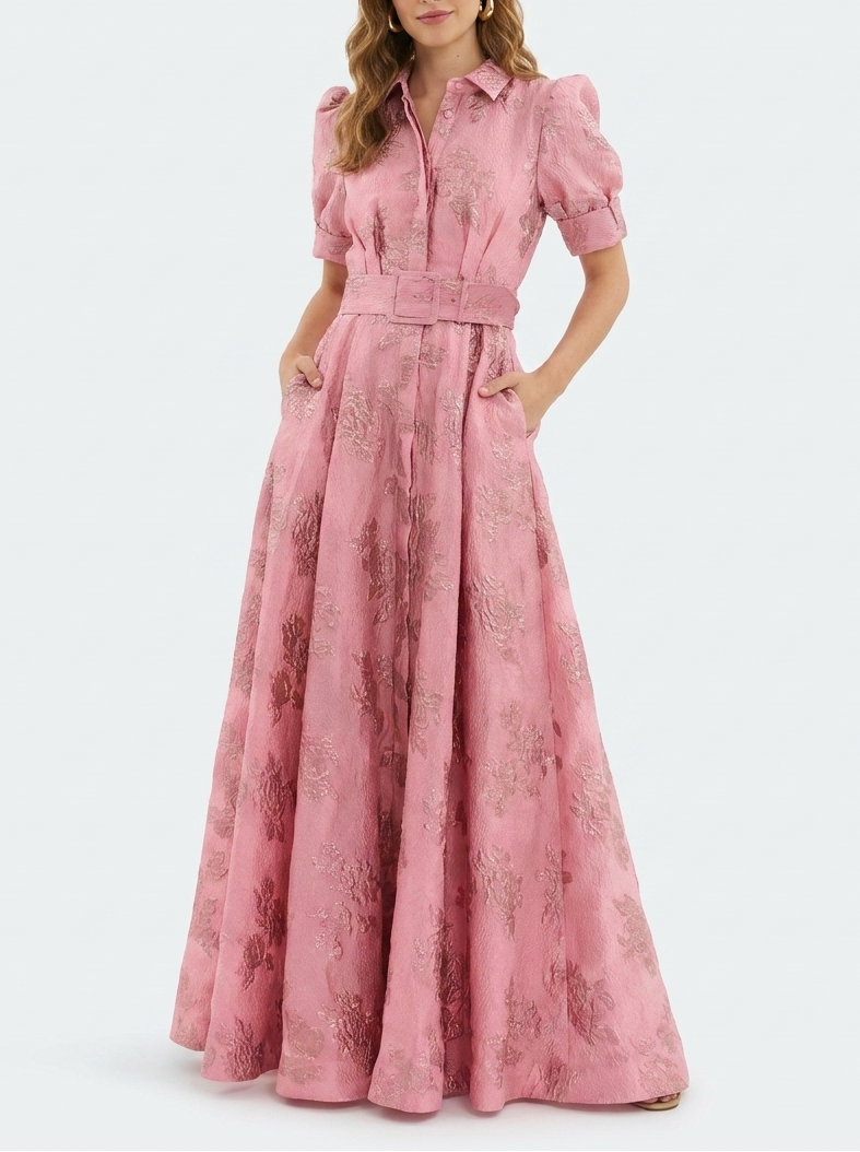 Women's Retro High-Waist Wedding Guest Dress