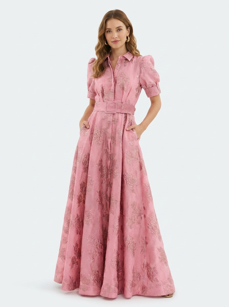 Women's Retro High-Waist Wedding Guest Dress